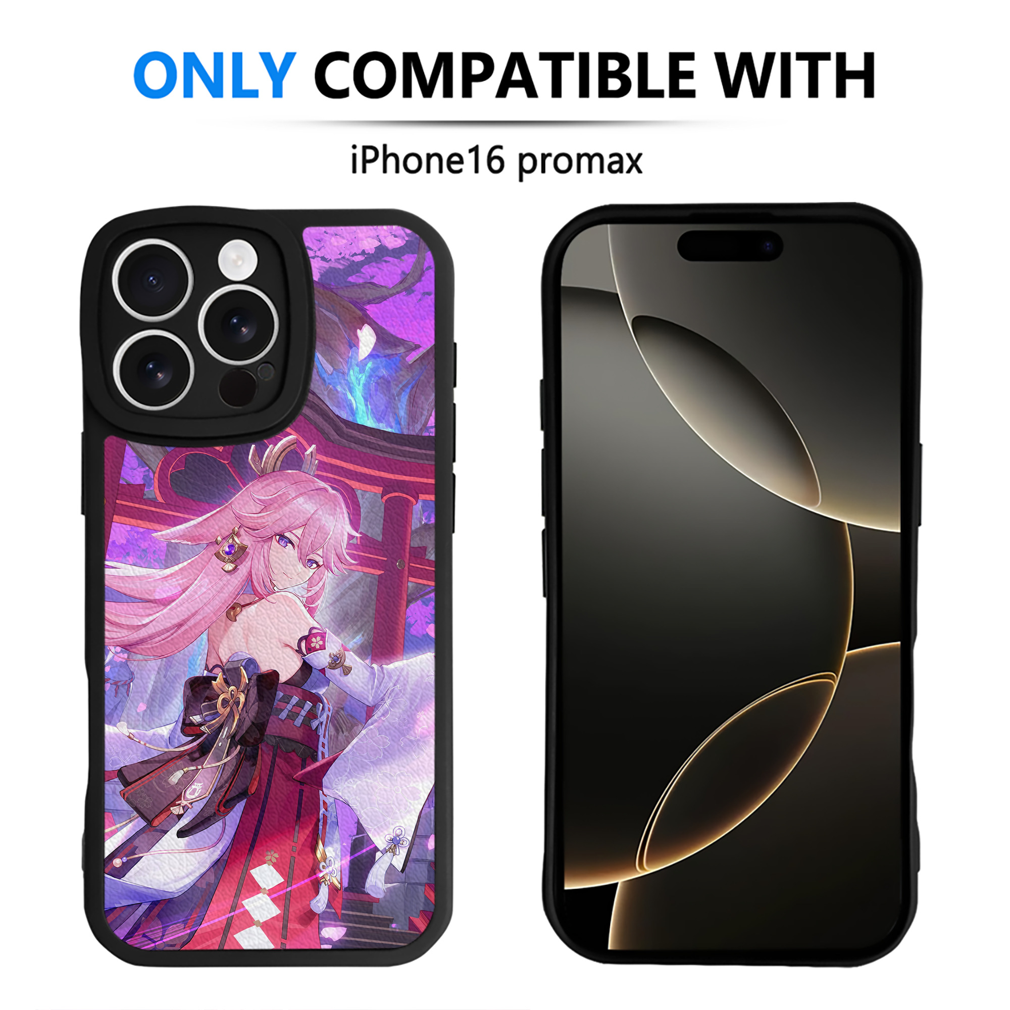 げんし神 genshin 【iPhone 16シリーズ対応】シリコンスマホケース（レザー調） 材質：シリコン